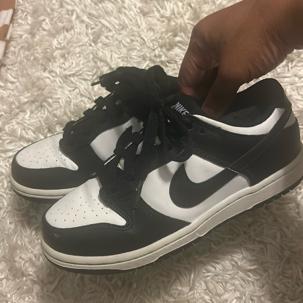 Nike Dunk Low Panda White Black Little Kids' Shoes Size 1Y CW1588-100